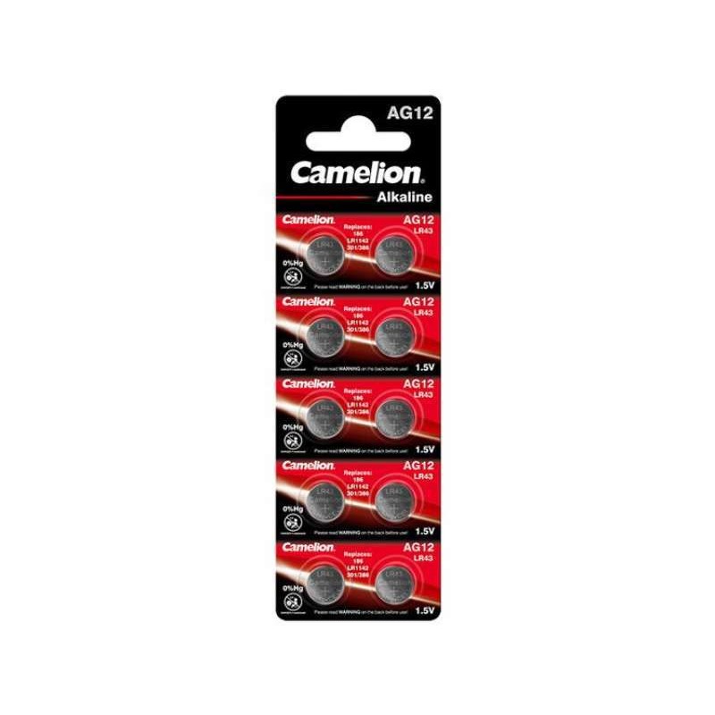 Pack de 10 piles Camelion Alcaline AG12 0% Mercury/Hg