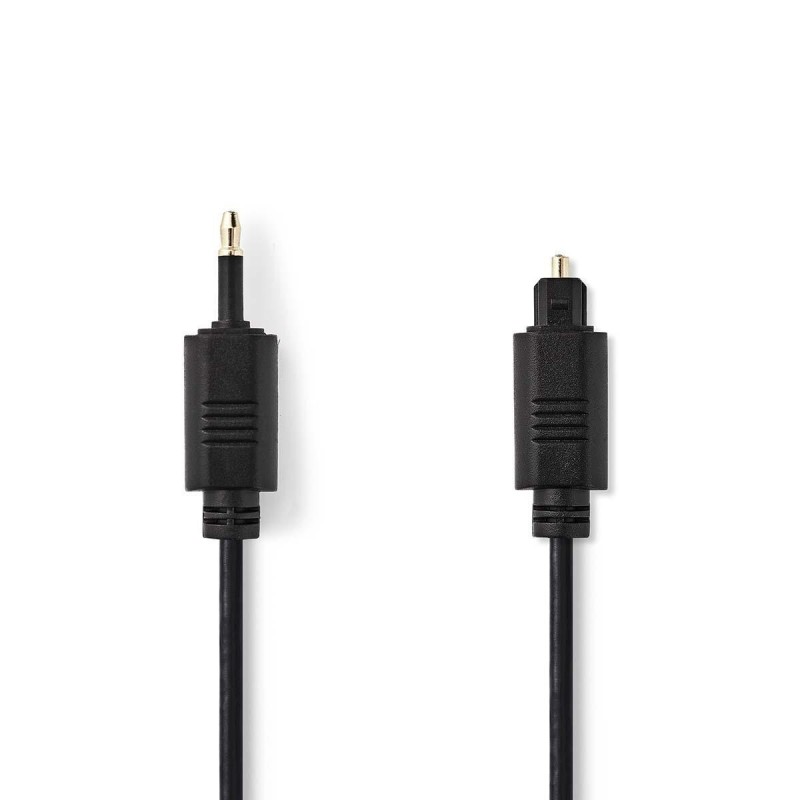 Câble Audio Optique - TosLink Mâle - Optique Mâle 3,5 mm - 1,0 m - Noir