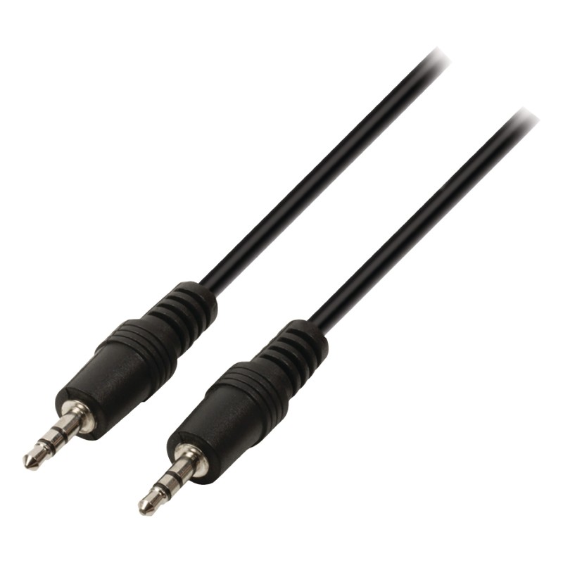 Câble audio stéréo 3,5 mm mâle - 3,5 mm mâle 0.50 m Noir