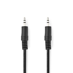 Câble Audio Stéréo - 3,5 mm Mâle - 3,5 mm Mâle - 1,5 m - Noir