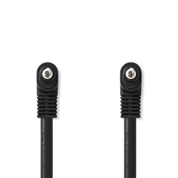 Câble audio 3.5mm connecteur 90° - 1M - Noir