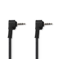 Câble audio 3.5mm connecteur 90° - 1M - Noir
