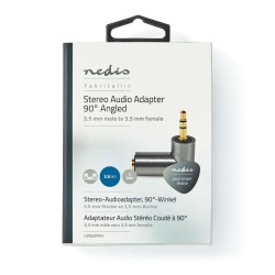Adaptateur audio 3.5 Mâle -3.5mm Femelle angle droit