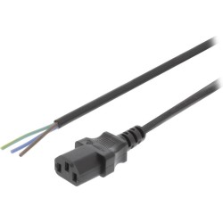 Câble d'extension d'alimentation IEC-320-C13 -  3,00 m Noir