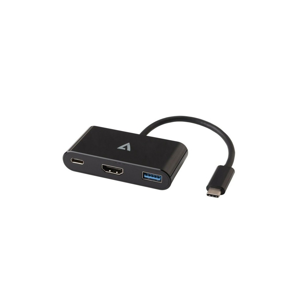 ADAPTATEUR V7 USB-C (M) VERS HDMI / USB3.0 / USB-C (F) - NOIR