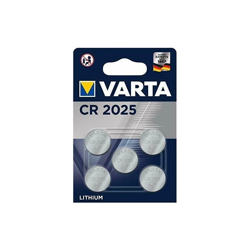 Piles bouton CR2025 lithium Varta 5 pc(s)