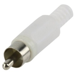 Connecteur RCA Male PVC Blanc