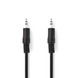 Câble Audio Stéréo - 3,5 mm Mâle - 3,5 mm Mâle - 0,5 m - Noir